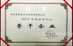黎明重工·2013砂石年会骨干企业荣···